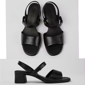Camper Katie Leather Block Heel Sandal